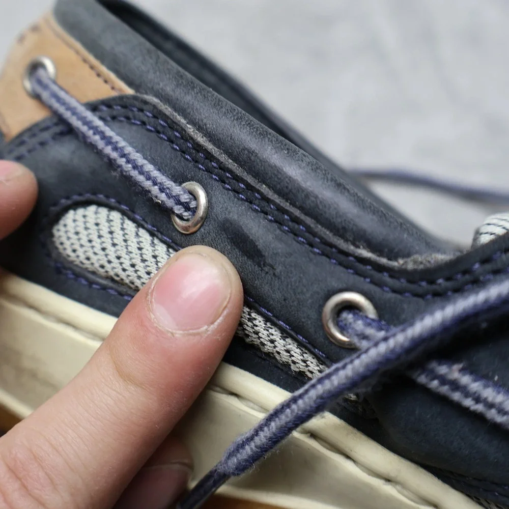 Sebago‎ Mens 8.5M Boat Shoes Blue Docksides Leather Mesh Nautical Casual Loafers
